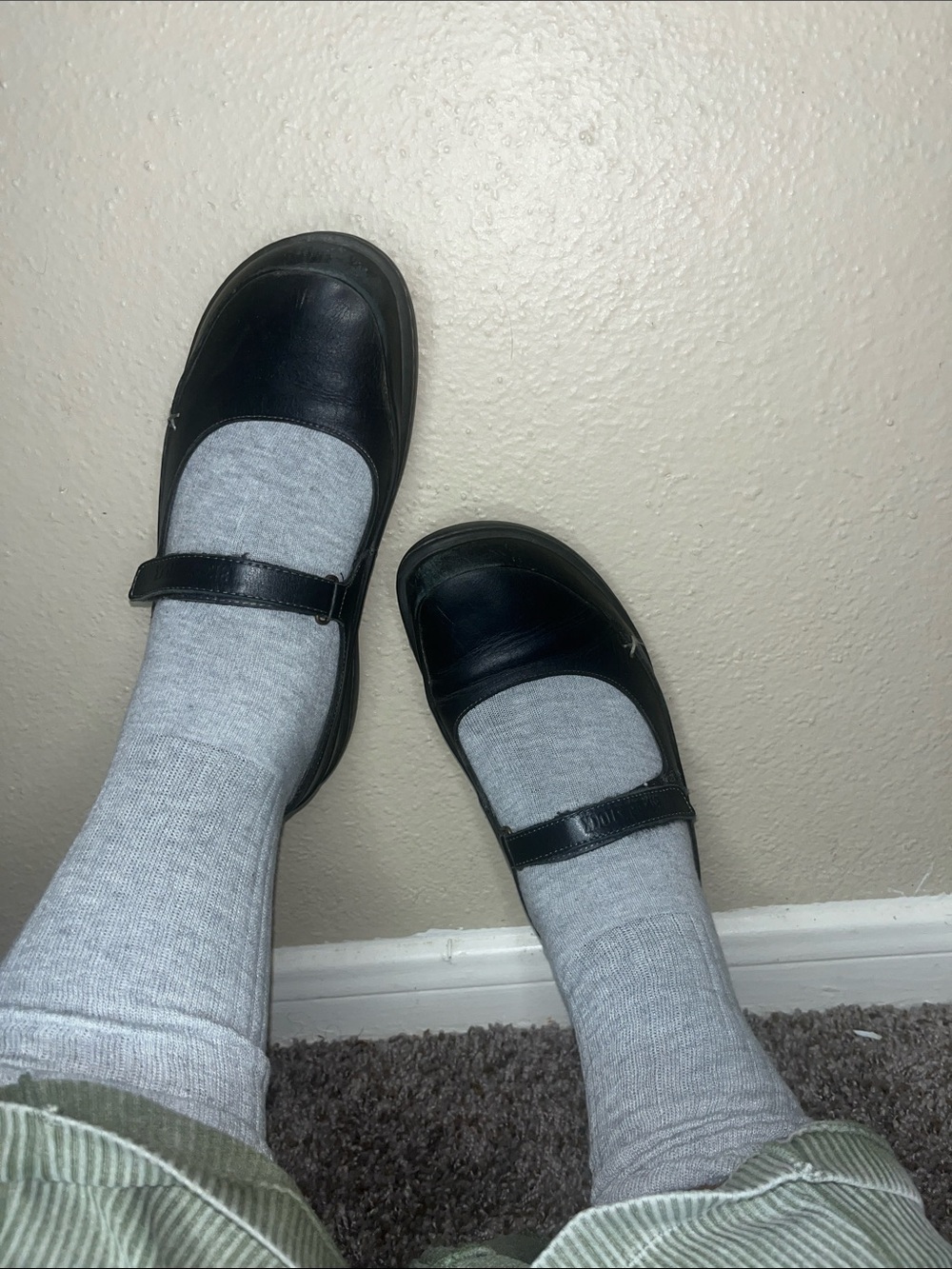 Birkenstock Black Mary Jane Flats with Strap